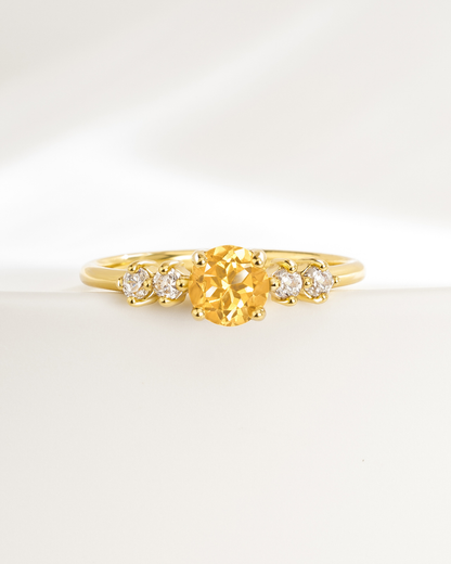 Citrine Everyday Jewellery Gift Set in 18k Gold Vermeil