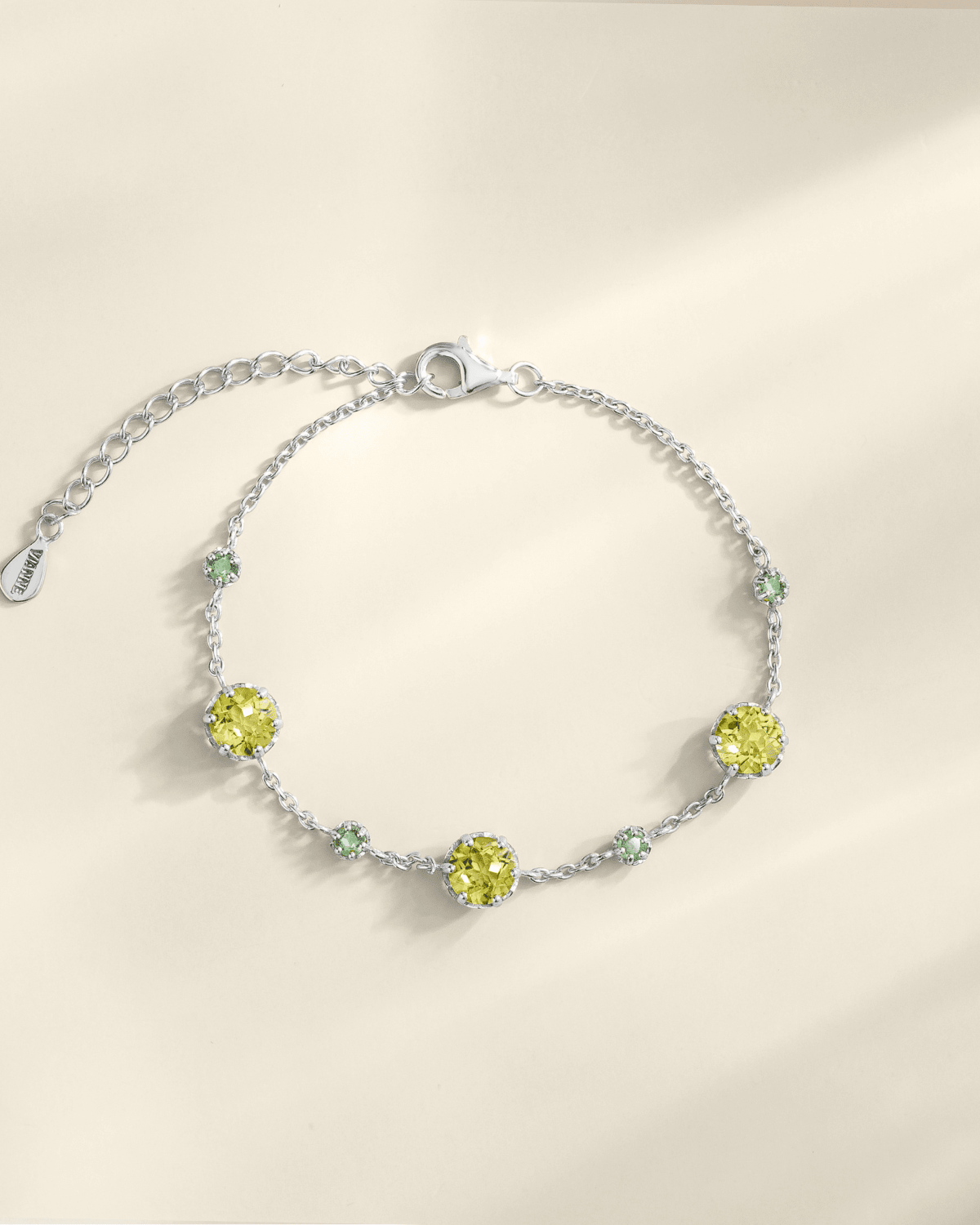 Emerald &amp; Peridot Jewellery Set in Sterling Silver - Tucan Trading
