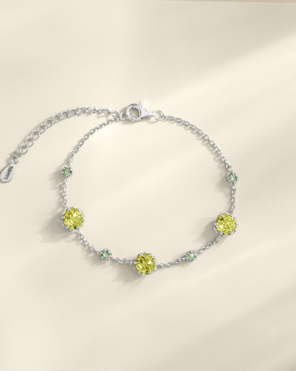 Emerald &amp; Peridot Jewellery Set in Sterling Silver - Tucan Trading