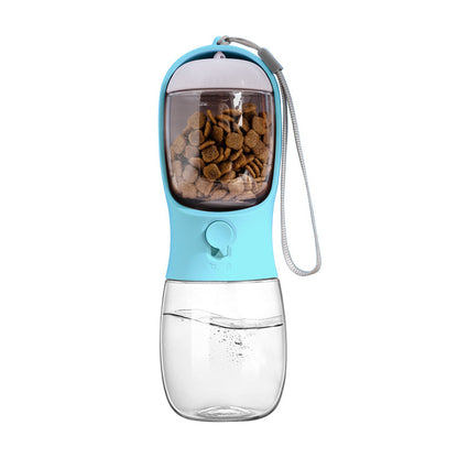 Portable Water Bottle For Pets with Food Container