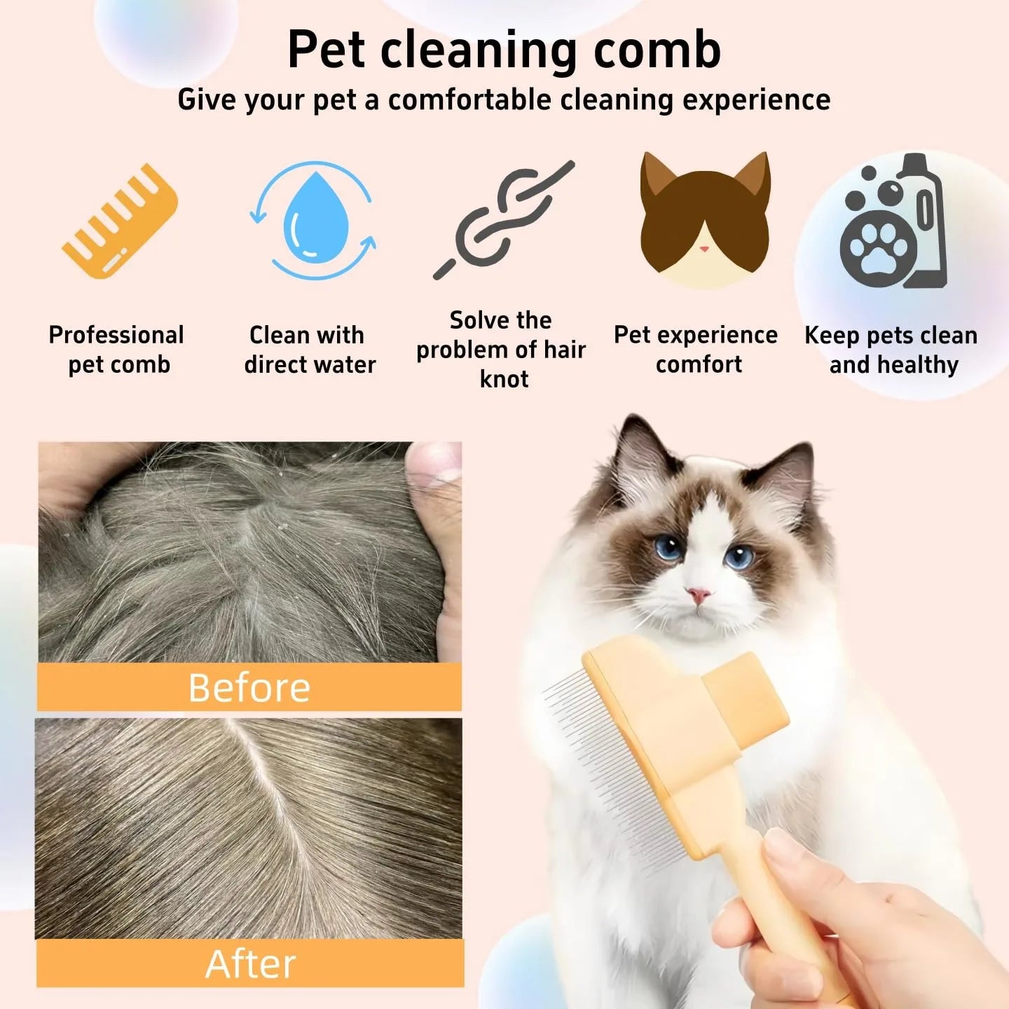 Pet Hair &amp; Flea Comb