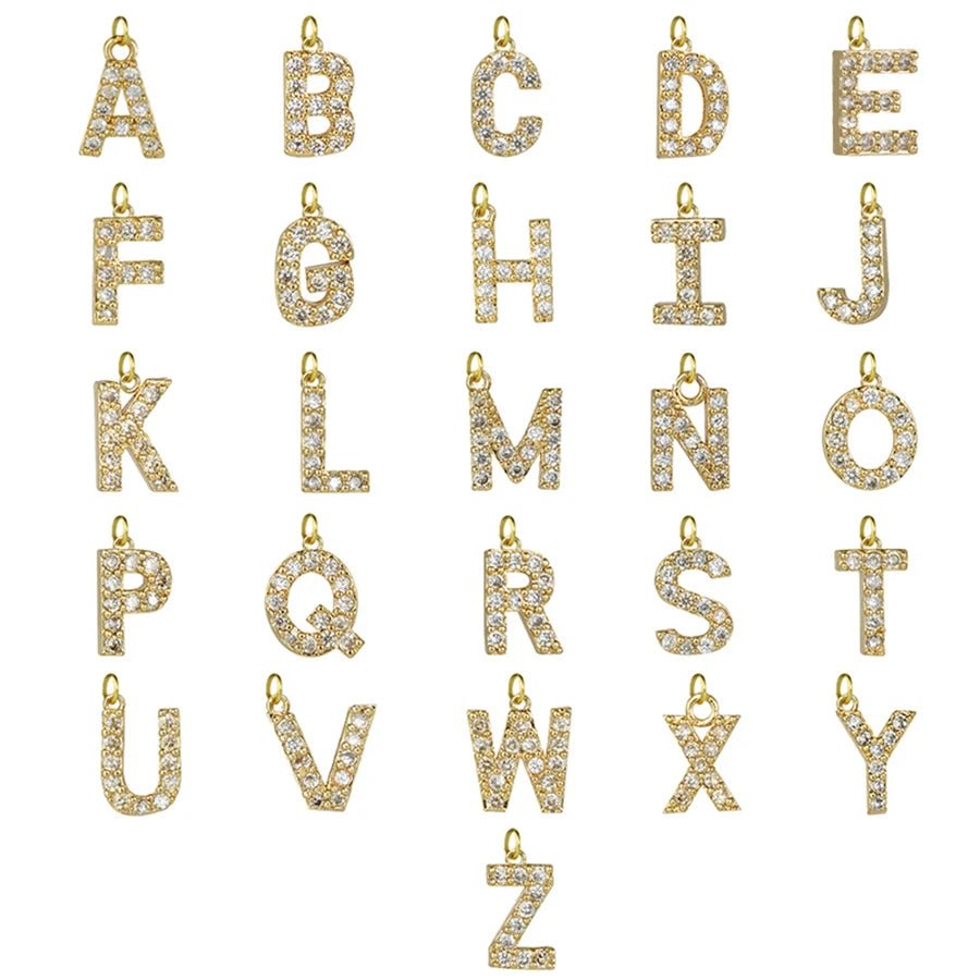 Pave Zircon 26 Initial Bracelet - Tucan Trading