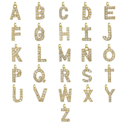 Pave Zircon 26 Initial Bracelet - Tucan Trading