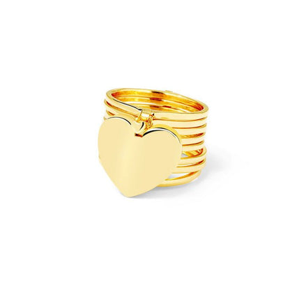 Love Bracelet - shaped Net Red Lesbian Folding Gold Lord Ring - Tucan Trading