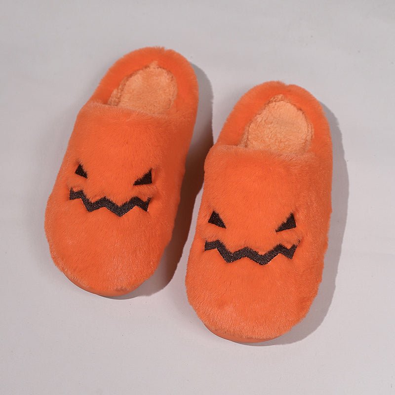 Cute Halloween Pumpkin Bedroom Slippers - Tucan Trading