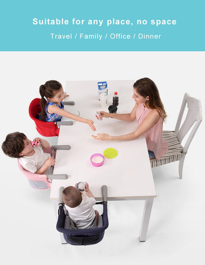 Portable Foldable Baby Highchair Safety Belt Infant Feeding Chair Booster Seat Harness Dinner Lunch Washable Hook - on Chair - Tucan Trading