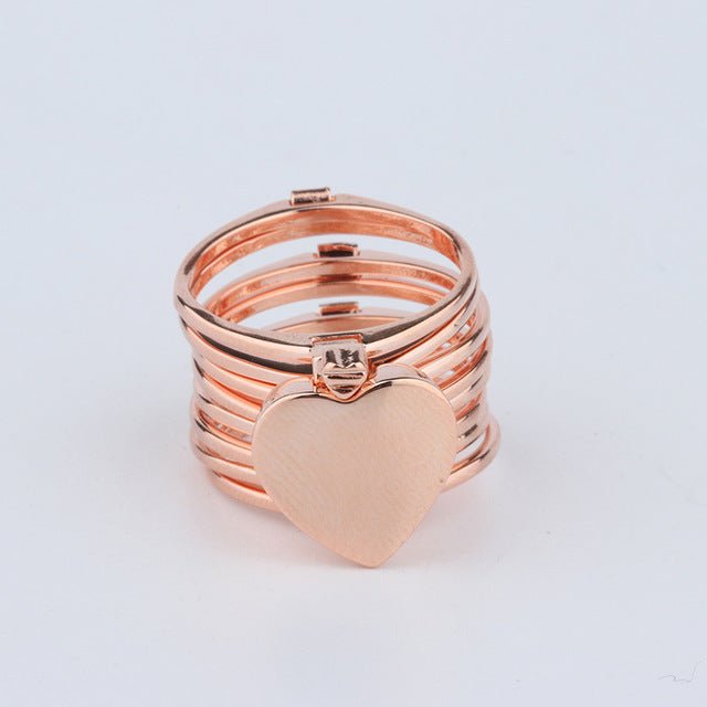 Love Bracelet - shaped Net Red Lesbian Folding Gold Lord Ring - Tucan Trading