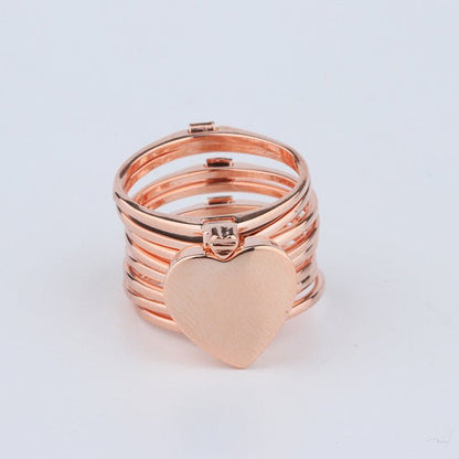 Love Bracelet - shaped Net Red Lesbian Folding Gold Lord Ring - Tucan Trading