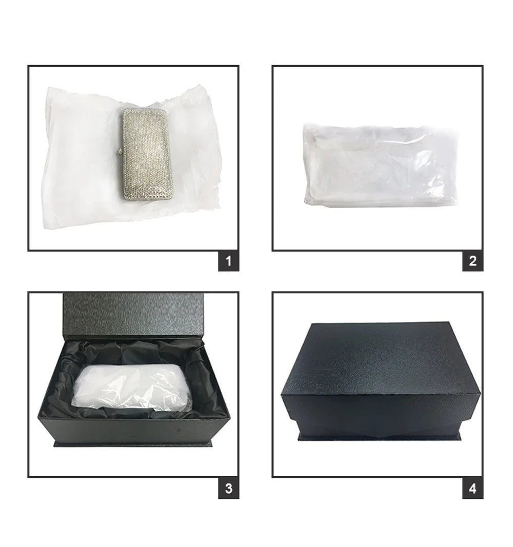 Luxury Women Evening Bag Party Crystal Clutch Purse