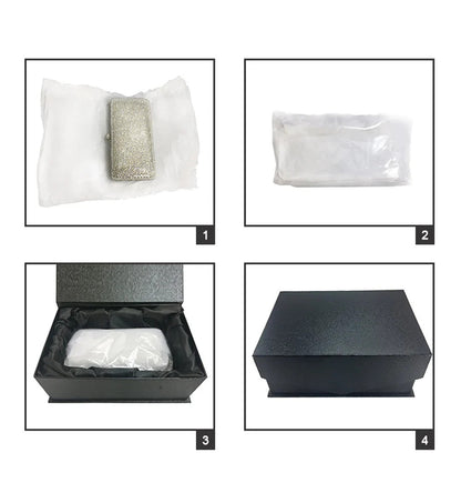 Luxury Women Evening Bag Party Crystal Clutch Purse