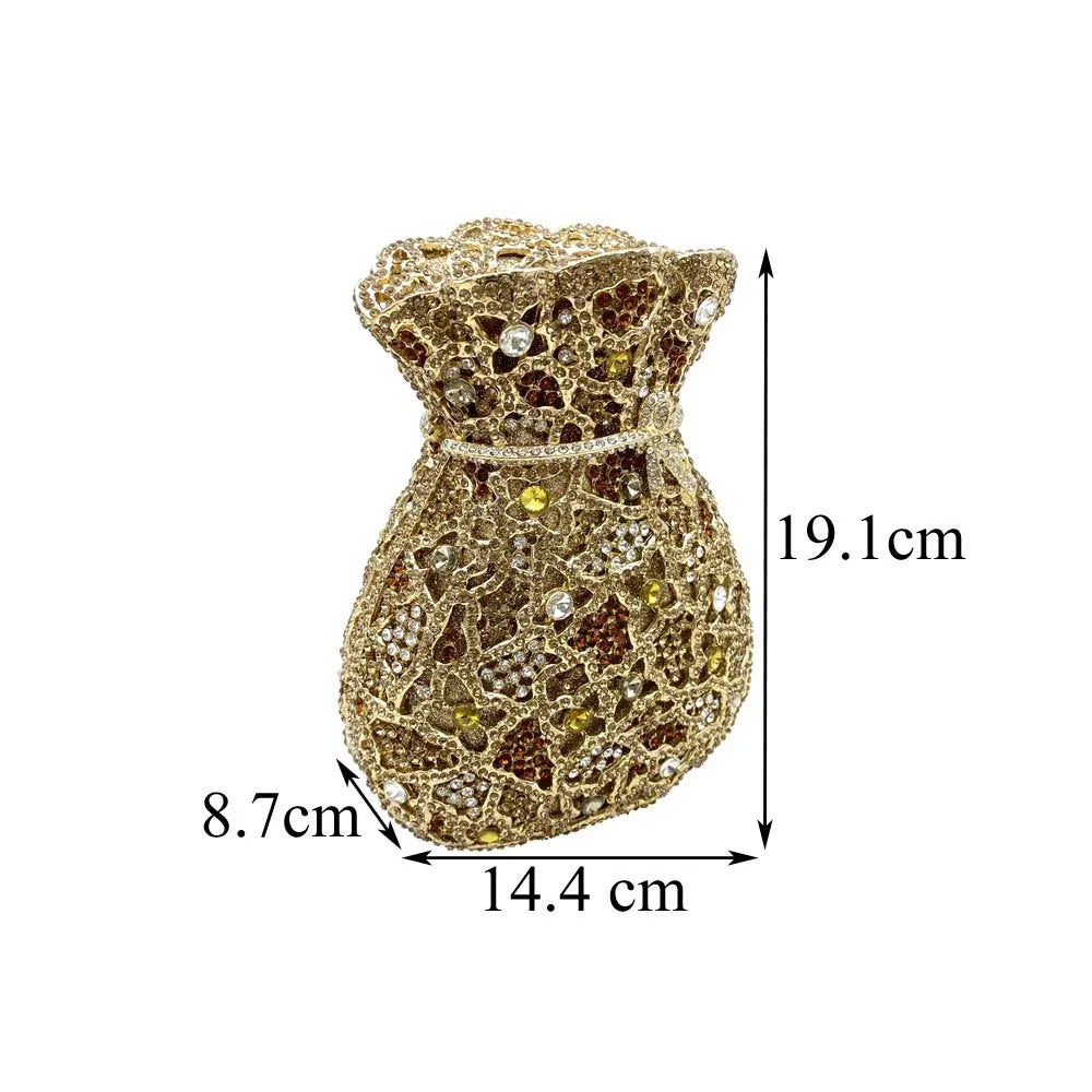 Luxury Women Evening Bag Party Crystal Clutch Purse
