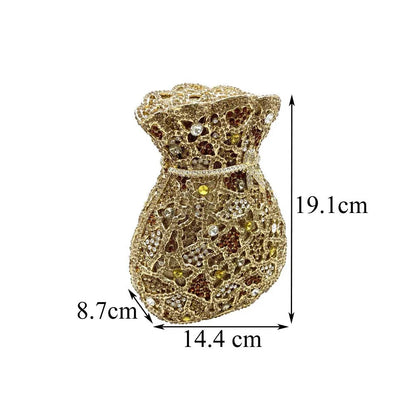 Luxury Women Evening Bag Party Crystal Clutch Purse