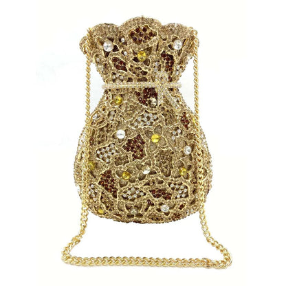 Luxury Women Evening Bag Party Crystal Clutch Purse