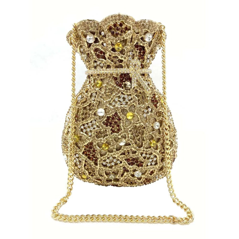 Luxury Women Evening Bag Party Crystal Clutch Purse