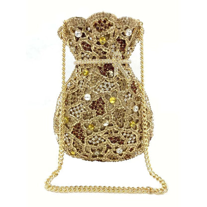 Luxury Women Evening Bag Party Crystal Clutch Purse