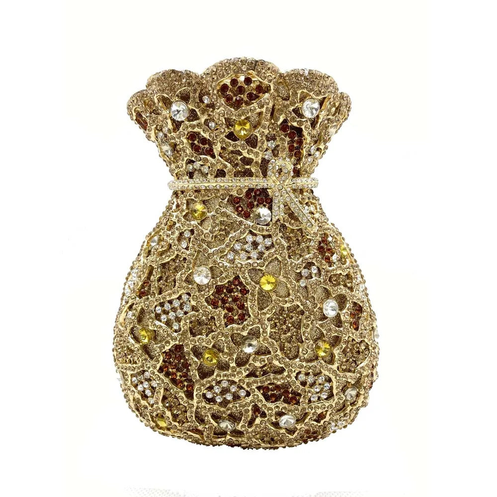 Luxury Women Evening Bag Party Crystal Clutch Purse