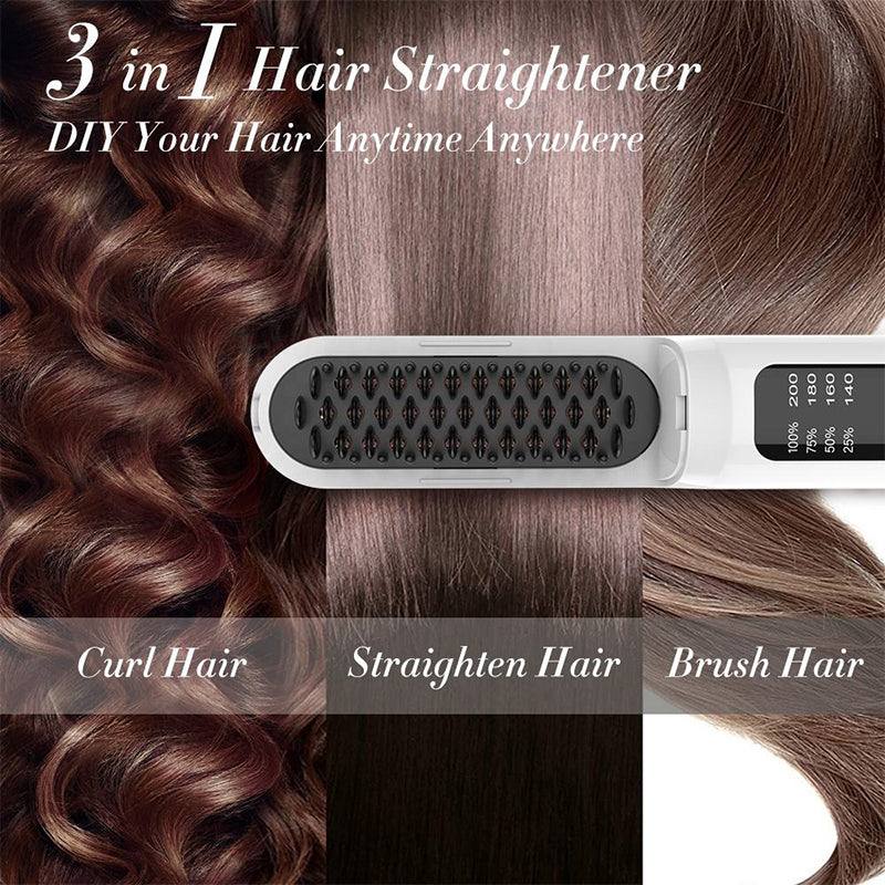 Wireless Professional Hair Straightener &amp; Comb