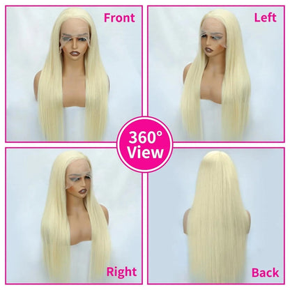  Raw Brazilian Straight Lace Frontal Wig Remy Human Hair