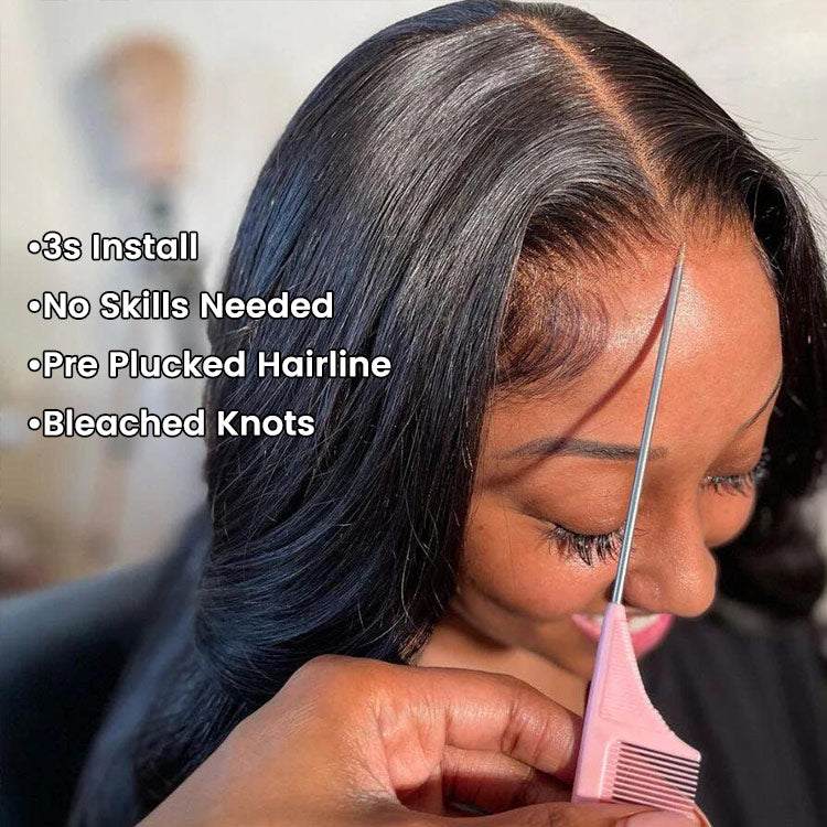 4x7 Lace Closure Natural Color Human Hair Wig