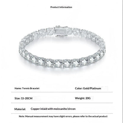 New Tennis Bracelet With Moissanite Fully Set - Tucan Trading