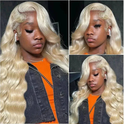 613 Blonde Body Wave Lace Frontal Human Hair Wig