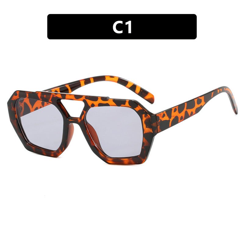 Ins Big Frame Leopard Sunglasses - Tucan Trading
