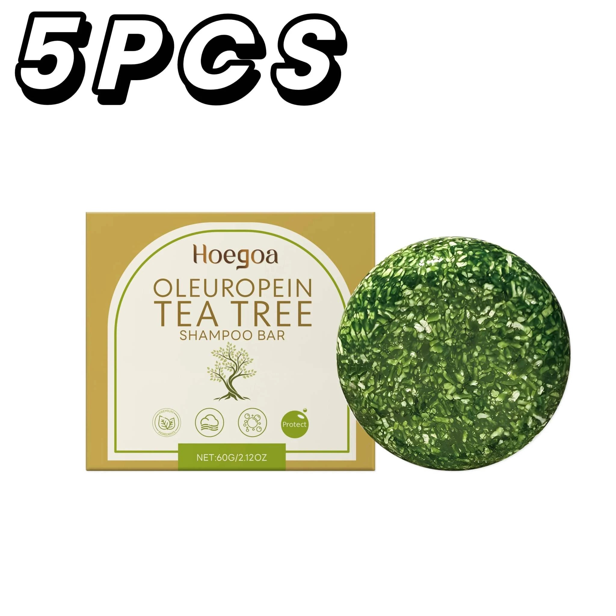 HOEGOA Oleuropein &amp; Tea Tree Dandruff Removal Shampoo Bar