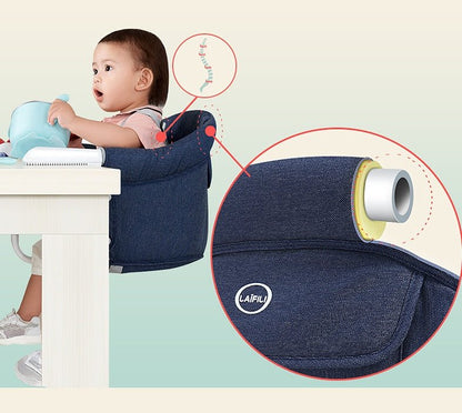 Portable Foldable Baby Highchair Safety Belt Infant Feeding Chair Booster Seat Harness Dinner Lunch Washable Hook - on Chair - Tucan Trading