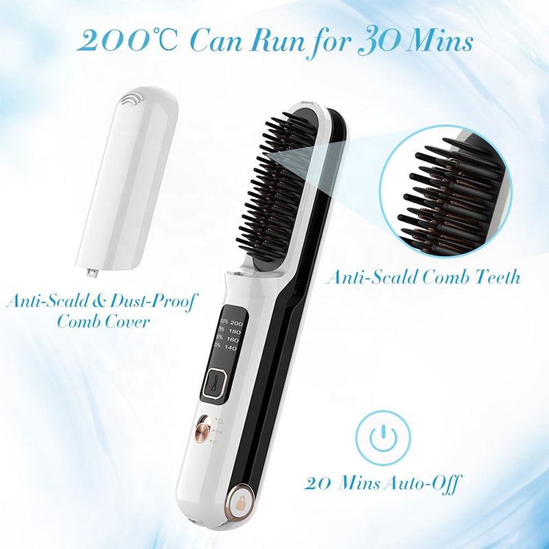 Wireless Professional Hair Straightener &amp; Comb