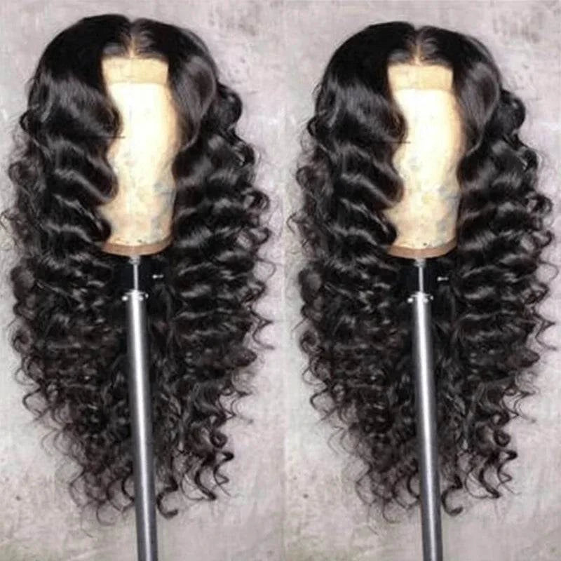 Deep Wave Human Hair Wig 13x4 Lace Front Wig For Women