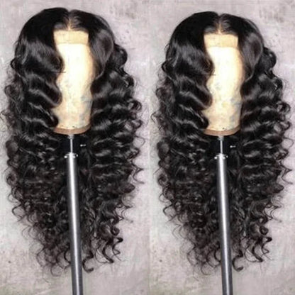 Deep Wave Human Hair Wig 13x4 Lace Front Wig For Women