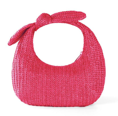 Vacation Style Bow Straw Handbag Clutch - Tucan Trading