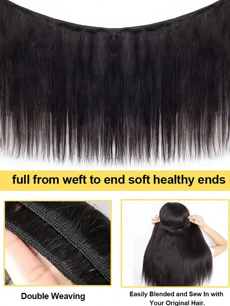 Silky Straight Human Hair Remy Brazilian