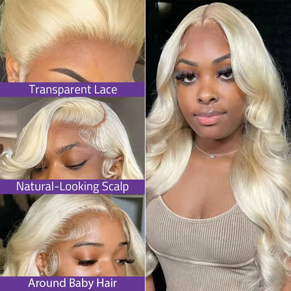 613 Blonde Body Wave Lace Frontal Human Hair Wig