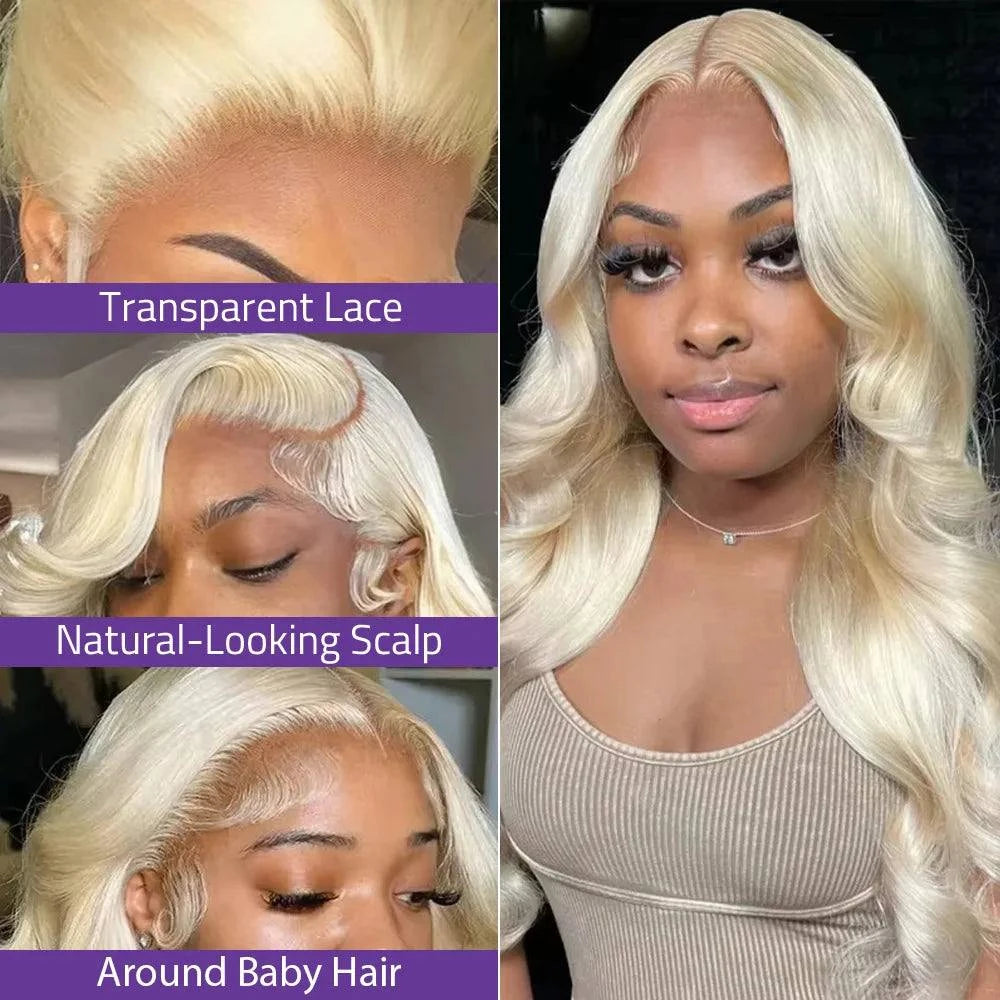 613 Blonde Body Wave Lace Frontal Human Hair Wig