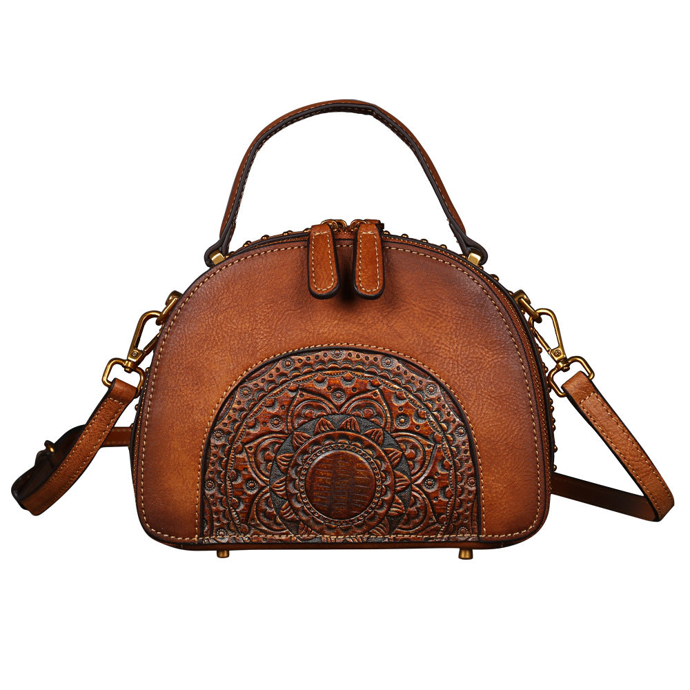 Multi-Functional Suede Cowhide Handbag