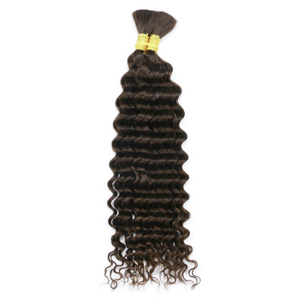 Human Braiding Hair Deep Wave Bulk Human Hair 100g No Weft Human Hair Bundles Micro Human Braiding Hair for Boho Braids