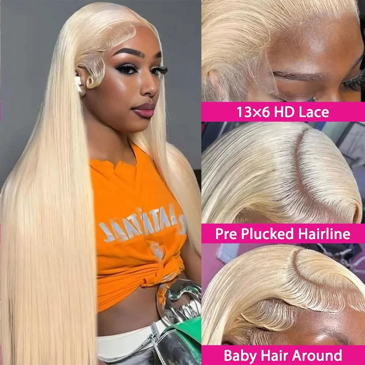  Raw Brazilian Straight Lace Frontal Wig Remy Human Hair