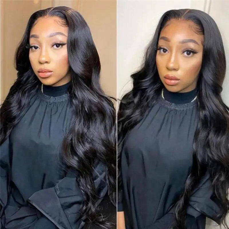 Natural Black Body Wave Remy Human Hair Wigs