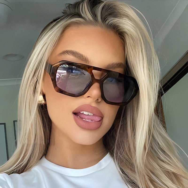 Ins Big Frame Leopard Sunglasses - Tucan Trading