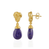 Knot Drop Gemstone Earrings Lapis - Tucan Trading