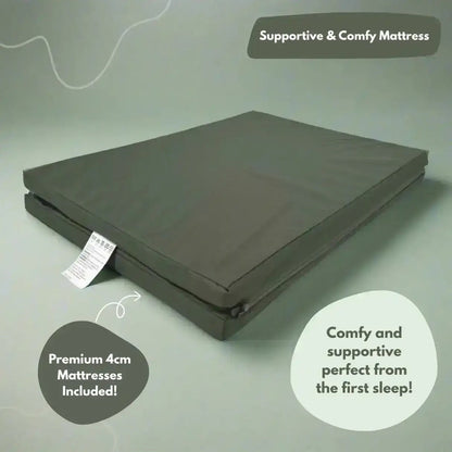 Airpod 3 Travel Cot Includes Newborn Bassinet Insert - Green - Tucan Trading