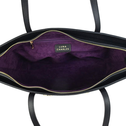 Anya Star Studded Tote Bag - Black &amp; Gold