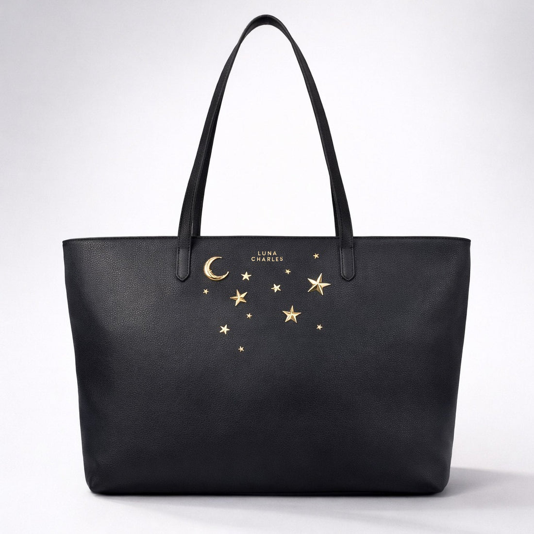 Anya Star Studded Tote Bag - Black &amp; Gold