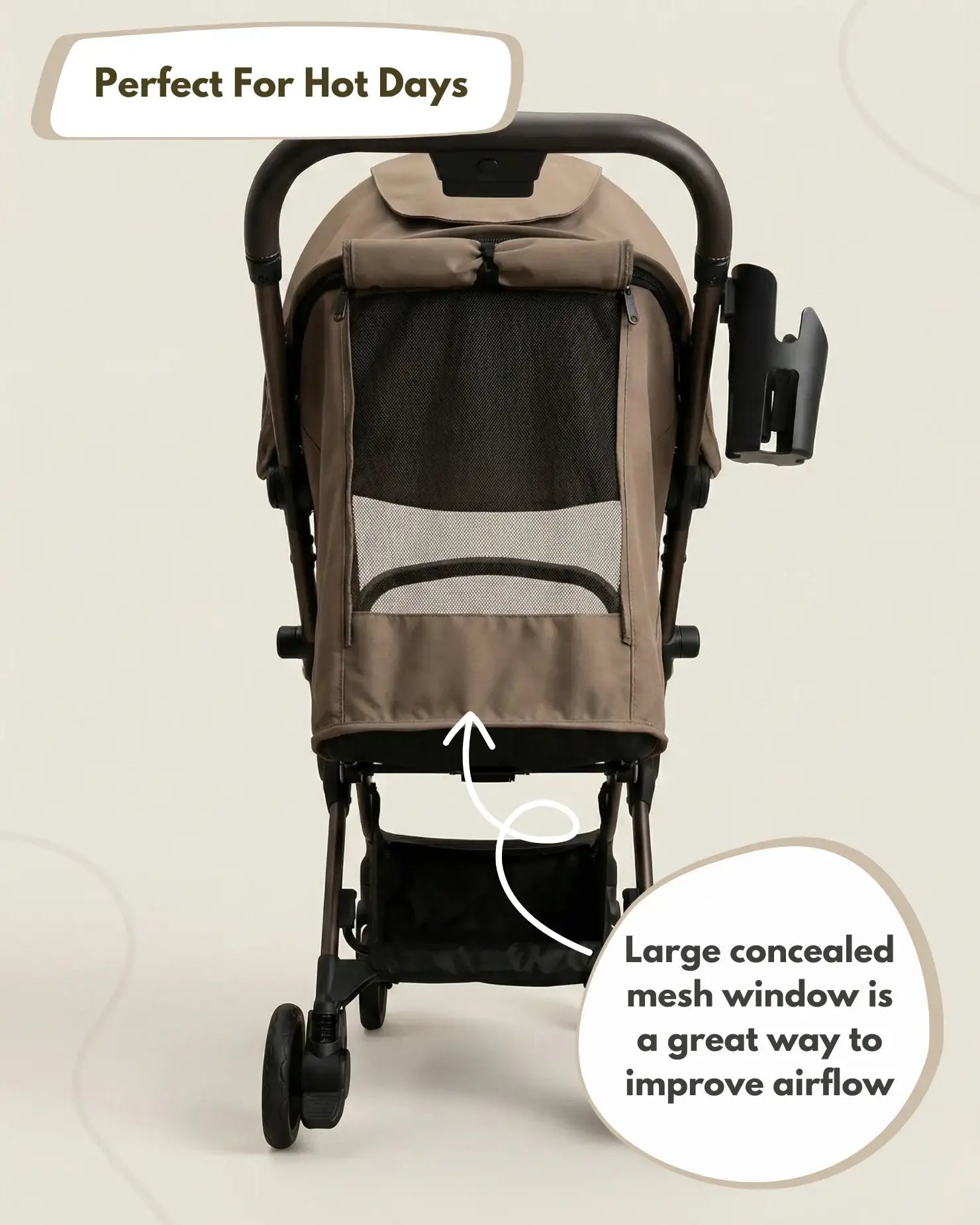 Venture Avio Compact Travel Baby Stroller - Truffle - Tucan Trading