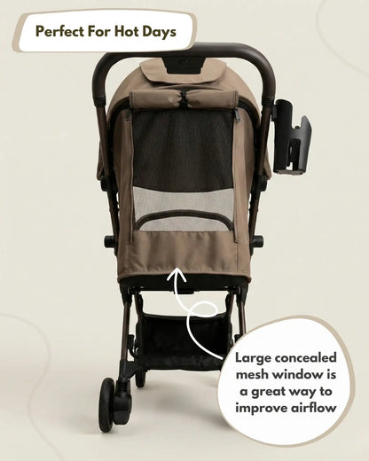 Venture Avio Compact Travel Baby Stroller - Truffle - Tucan Trading