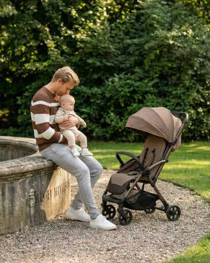 Venture Avio Compact Travel Baby Stroller - Truffle - Tucan Trading