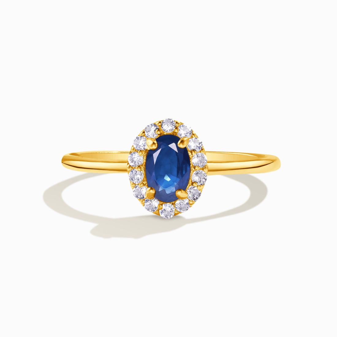 Blue Sapphire Ring in 18k Gold Vermeil - Tucan Trading