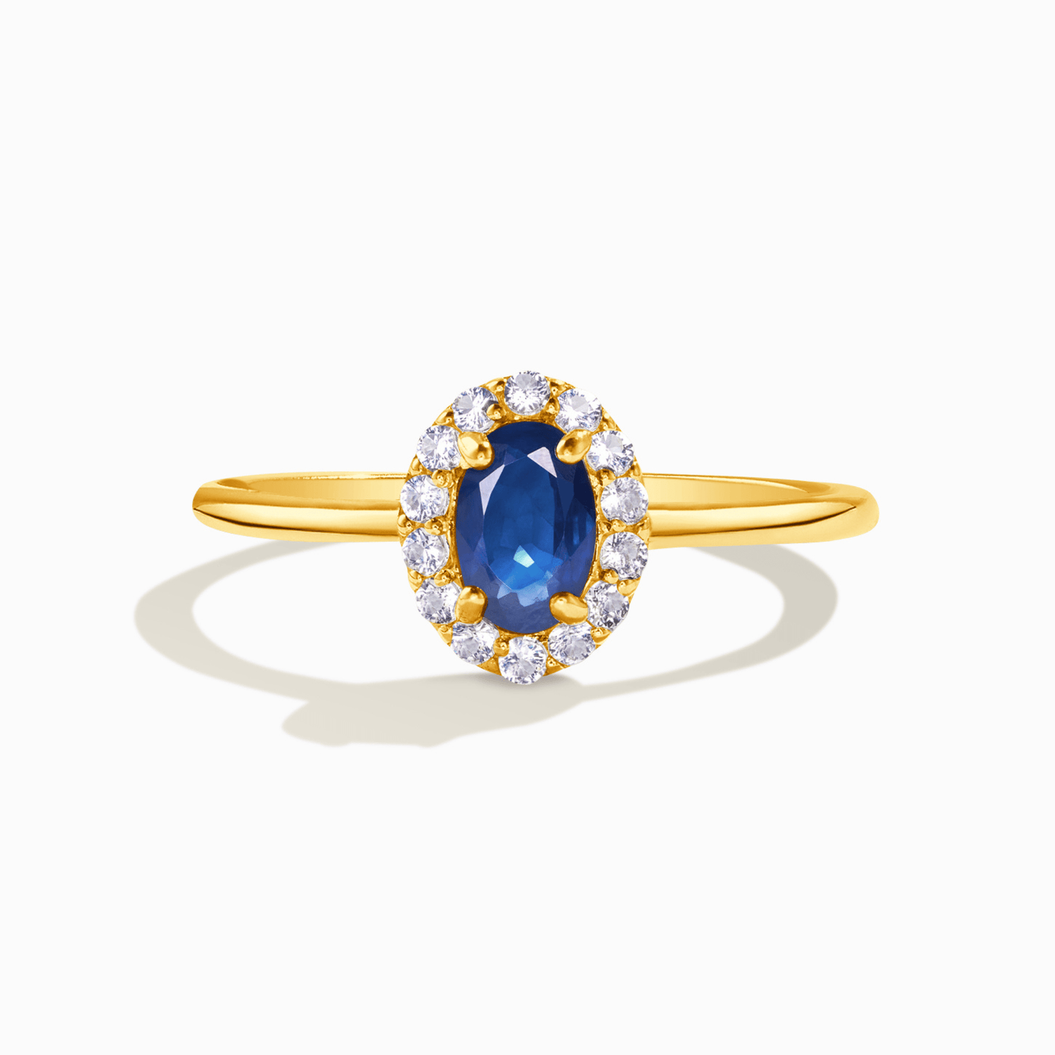 Blue Sapphire Ring in 18k Gold Vermeil - Tucan Trading