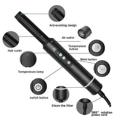 Complete Professional Hair Styling Set  Best 7 In 1 Hair Styler